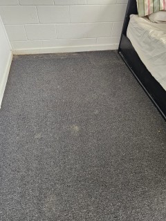 Stained Bedroom Carpet Before Cleaning